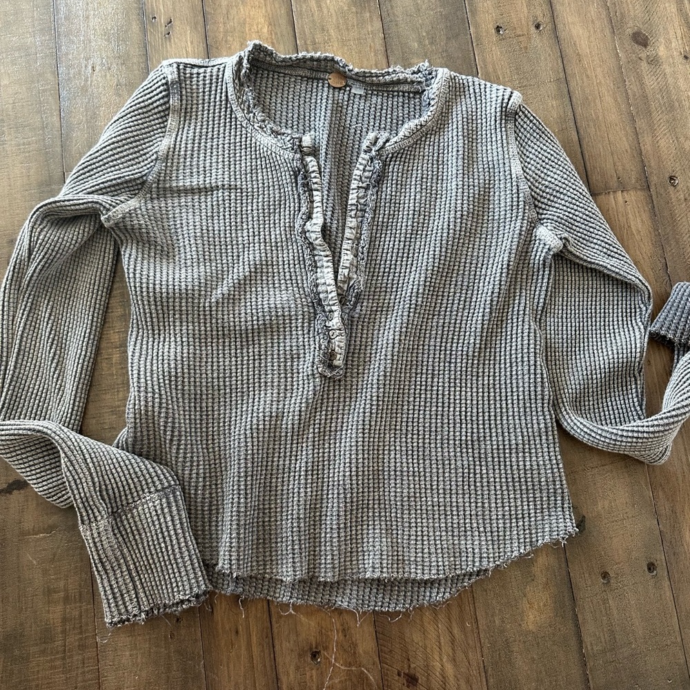 Free People Waffle Knit